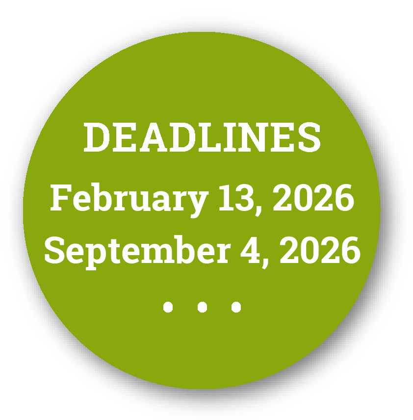 Deadlines: February 13, 2026 and September 4, 2026